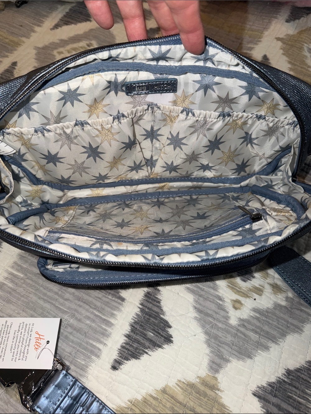 lug matte luxe hitch - metallic blue moon - NWOT + extender - Picture 4 of 6